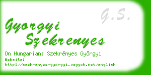 gyorgyi szekrenyes business card